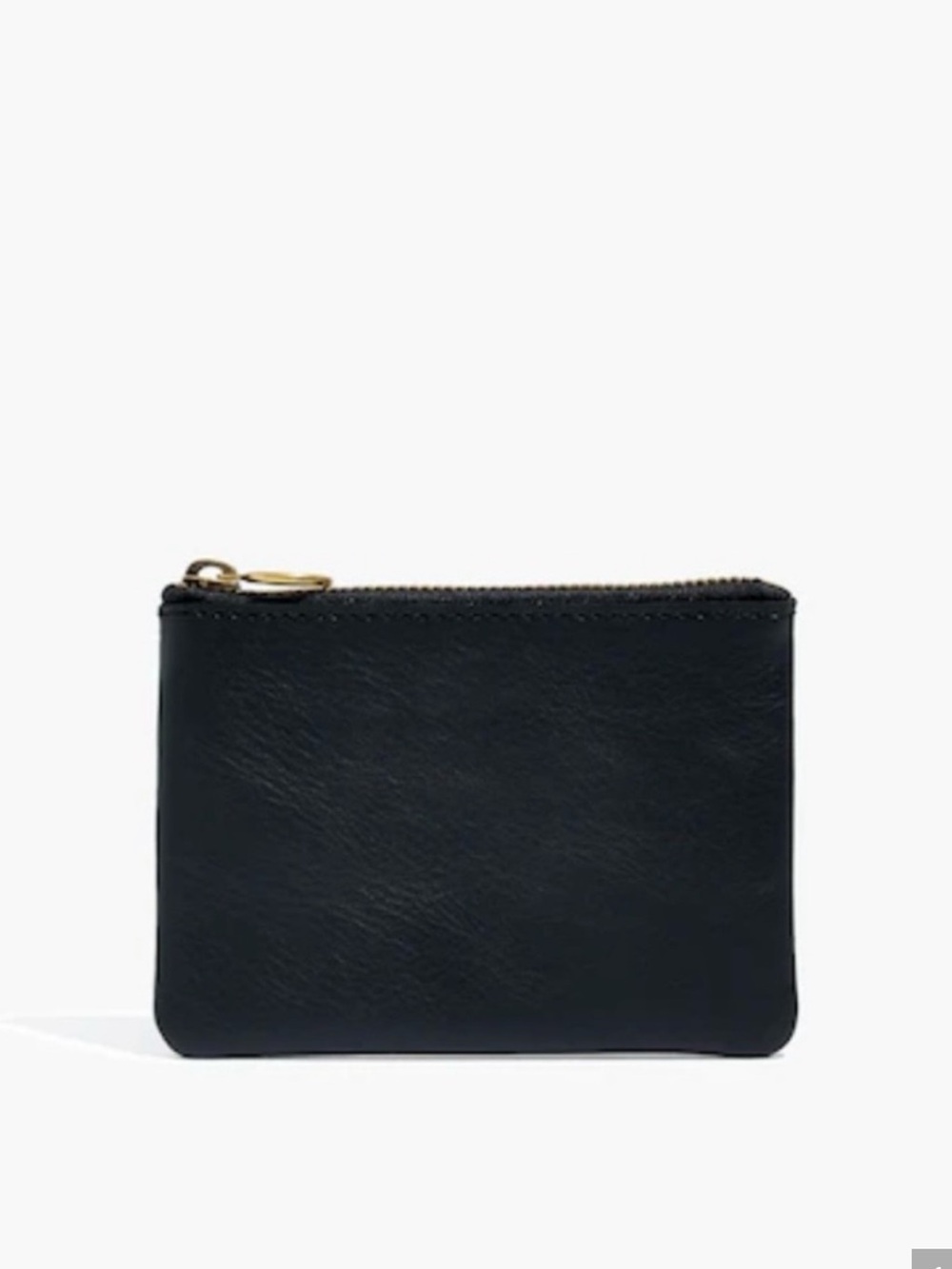 Madewell Black Leather Zip Pouch Wallet